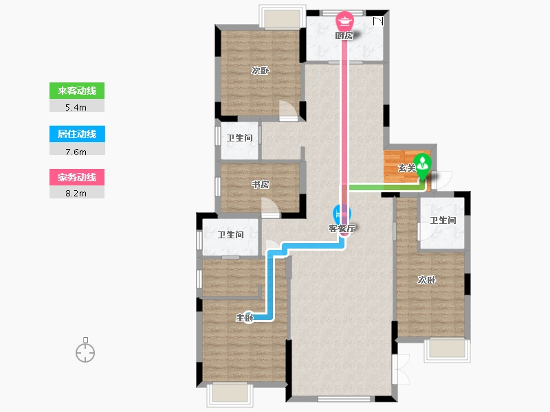 湖北省-武汉市-天赐金龙城-132.29-户型库-动静线