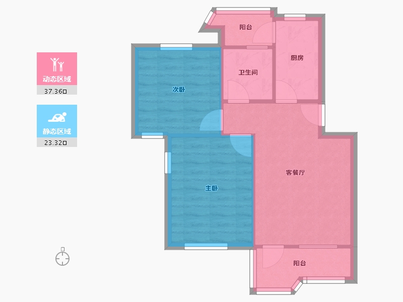 广东省-广州市-如意花园-54.41-户型库-动静分区