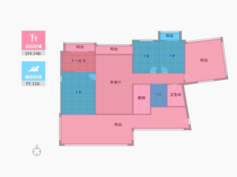 广东省-佛山市-怡翠玫瑰园-191.48-户型库-动静分区