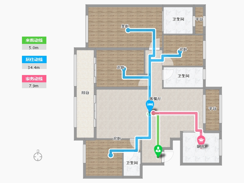 山东省-潍坊市-恒信弥水春风-185.25-户型库-动静线