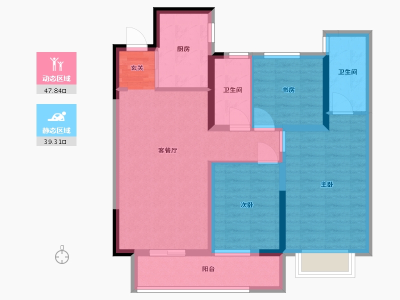 湖北省-武汉市-武汉诺德逸都-77.13-户型库-动静分区