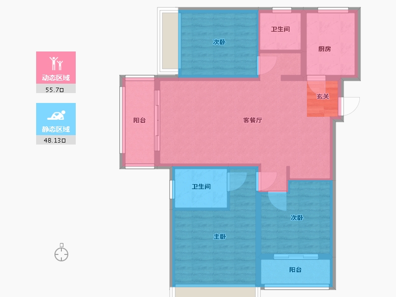 河南省-平顶山市-春禾御香山-92.80-户型库-动静分区