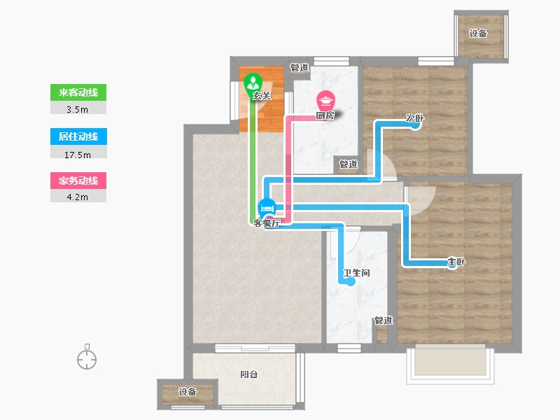 江苏省-南京市-�Z悦名邸-62.00-户型库-动静线