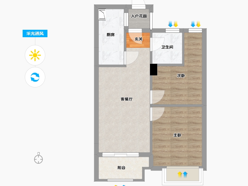 福建省-福州市-汤斜华郡-48.01-户型库-采光通风