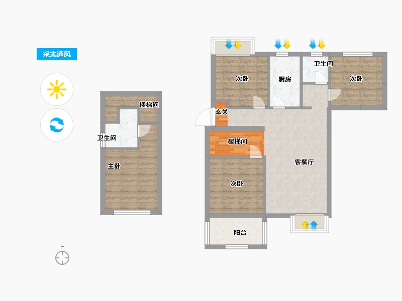 福建省-福州市-正荣・悦澜山-83.99-户型库-采光通风