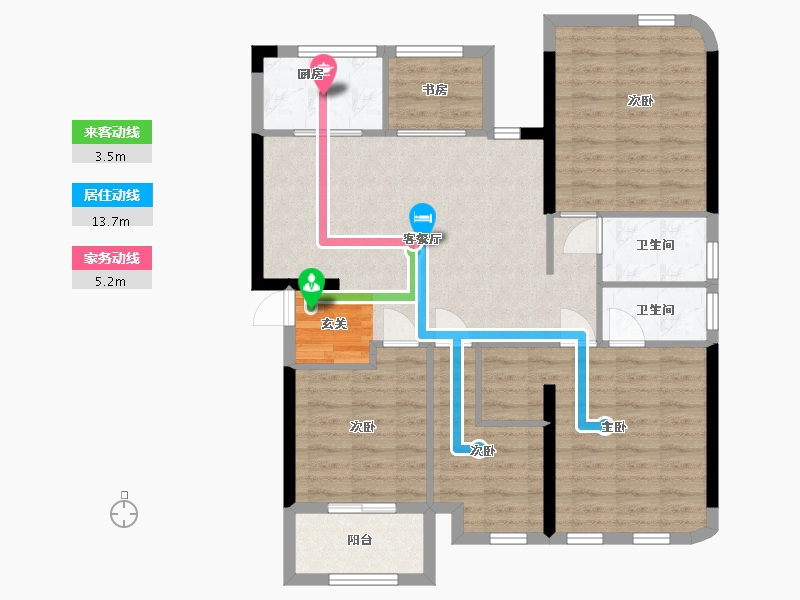 福建省-福州市-武夷澜庭-94.56-户型库-动静线