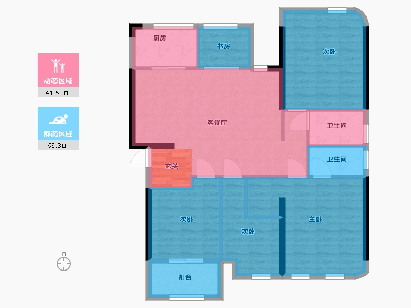 福建省-福州市-武夷澜庭-94.56-户型库-动静分区