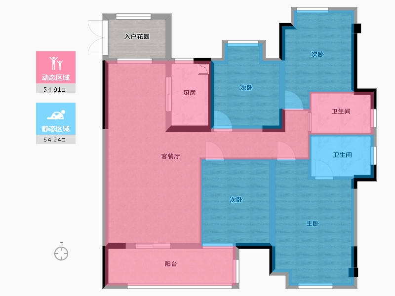 福建省-福州市-莆田保利云上-101.77-户型库-动静分区