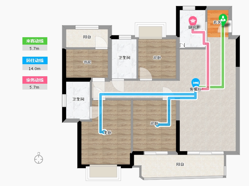 福建省-福州市-旭辉・江山�出-96.00-户型库-动静线