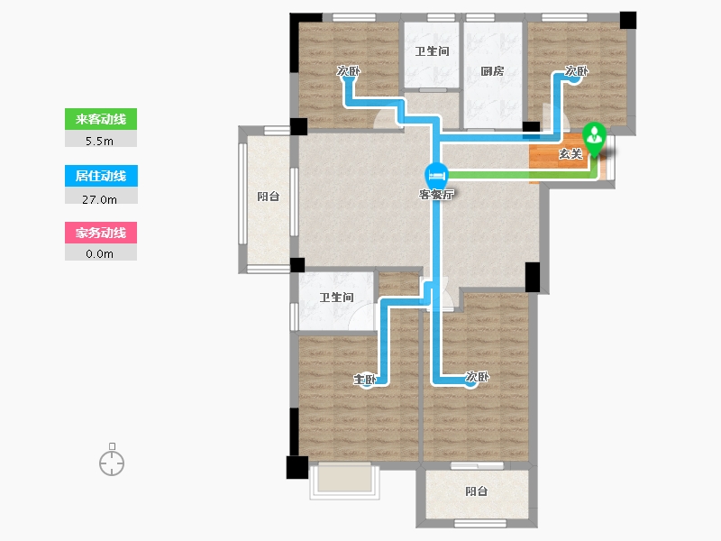 福建省-福州市-汤斜华郡-103.31-户型库-动静线