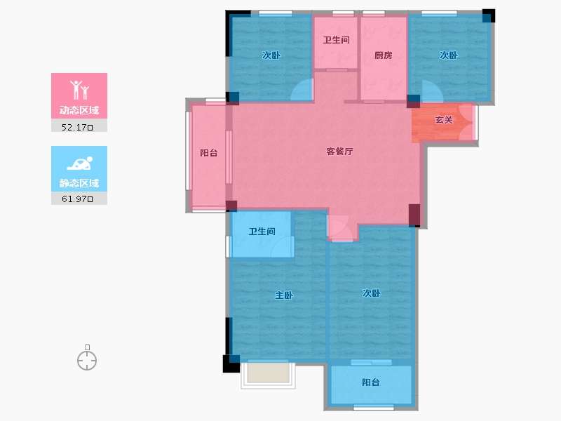 福建省-福州市-汤斜华郡-103.31-户型库-动静分区