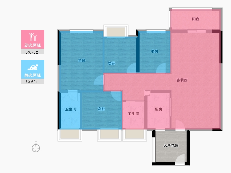 广东省-汕头市-汕头碧桂园-107.58-户型库-动静分区