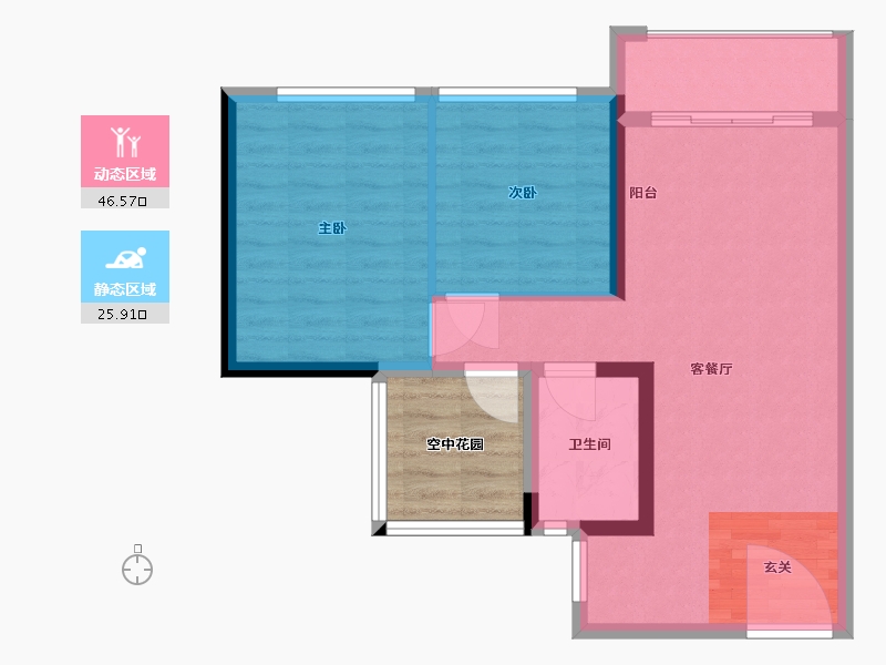 广东省-广州市-亚运城・天韵-71.20-户型库-动静分区