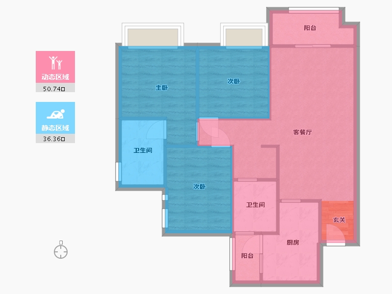 四川省-成都市-新城金樾府邸-78.65-户型库-动静分区