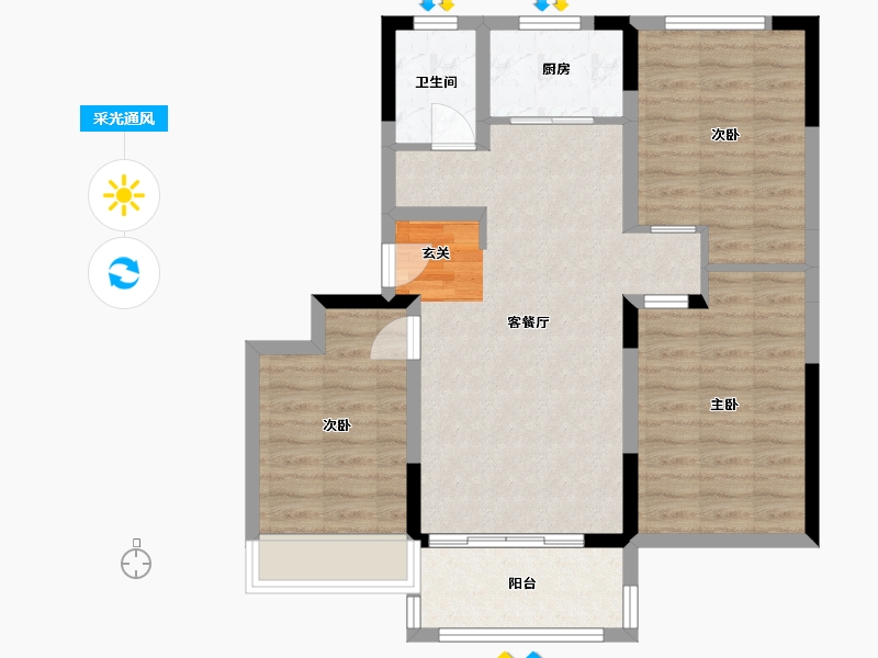 山东省-日照市-兴业春天-77.56-户型库-采光通风