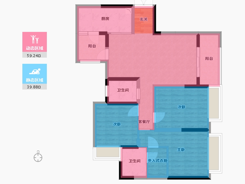 重庆-重庆市-中铁�|林道-87.24-户型库-动静分区