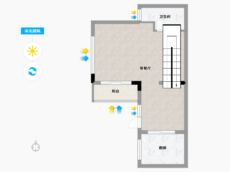 广东省-东莞市-碧桂园信鸿-50.56-户型库-采光通风