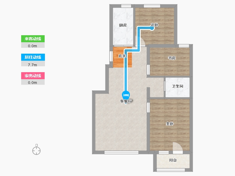 江苏省-南通市-首开缇香郡-68.34-户型库-动静线