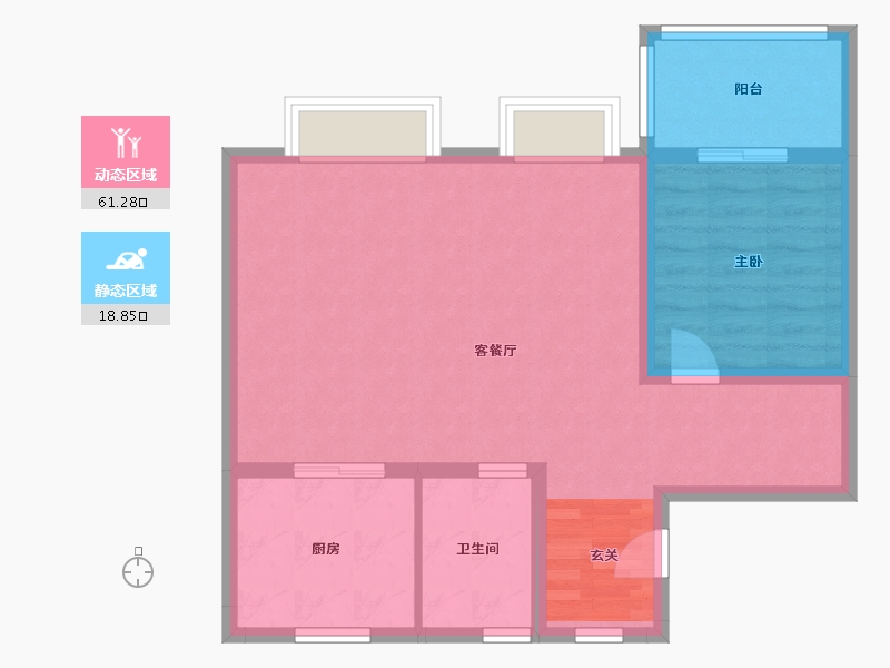 江苏省-南京市-五矿澜悦栖原-72.28-户型库-动静分区