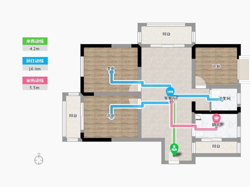 湖北省-宜昌市-樵湖街8号-84.06-户型库-动静线