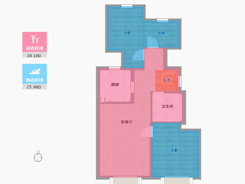 北京-北京市-京投发展・臻御府-56.66-户型库-动静分区