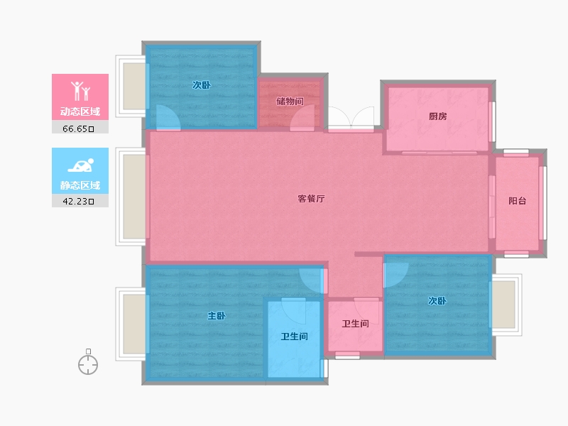 云南省-曲靖市-荣海壹号-99.12-户型库-动静分区