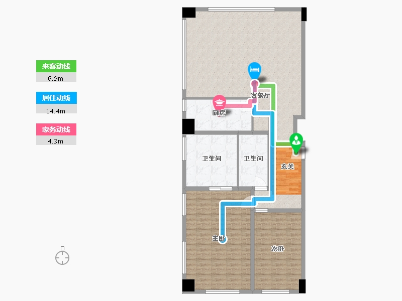 辽宁省-朝阳市-泰禾・北京公馆-125.41-户型库-动静线