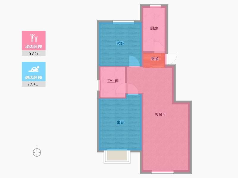 北京-北京市-紫金府・御园-57.31-户型库-动静分区