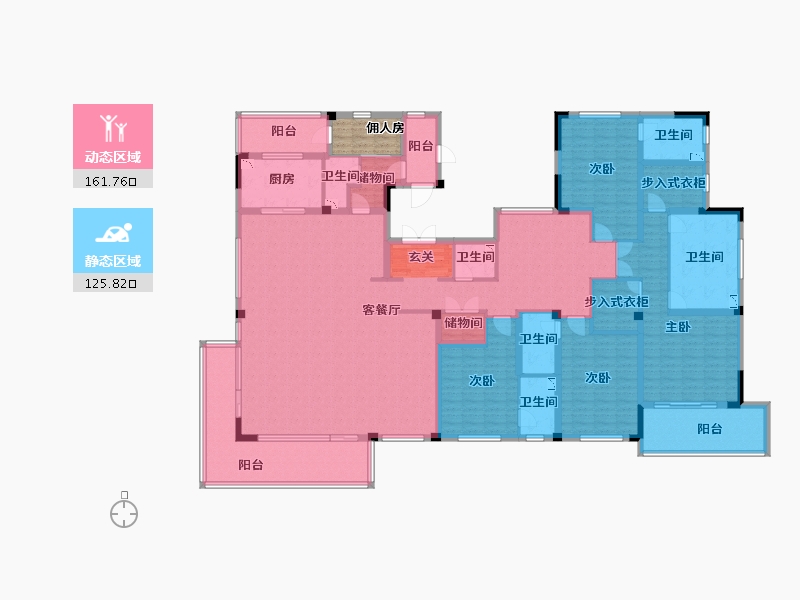 山东省-烟台市-大鱼VILLA-263.88-户型库-动静分区