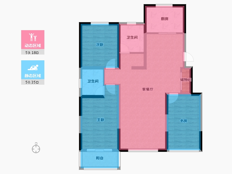 河北省-承德市-新世家小区-97.65-户型库-动静分区