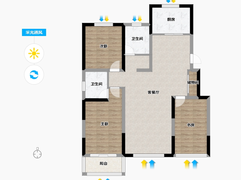 河北省-承德市-新世家小区-97.65-户型库-采光通风