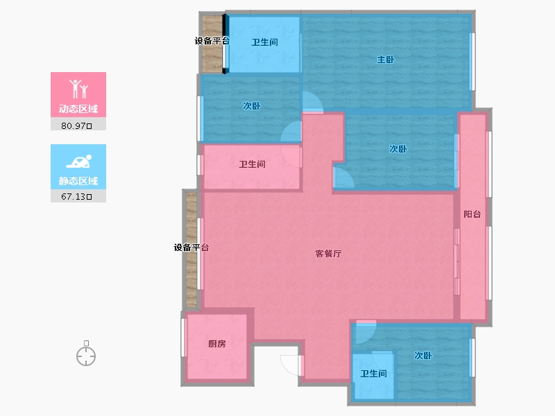 山东省-潍坊市-恒信弥水春风-138.15-户型库-动静分区