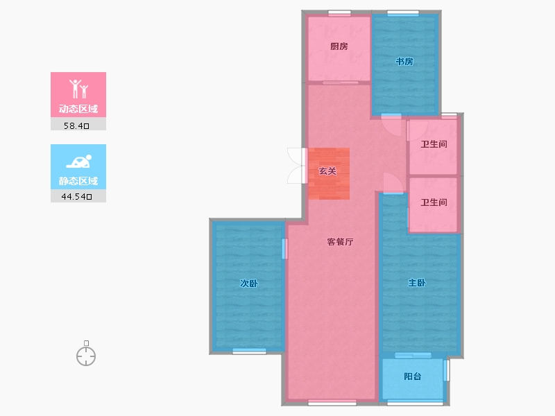 北京-北京市-京南首府-92.67-户型库-动静分区