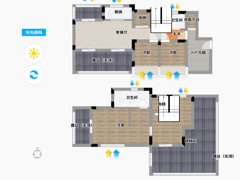 北京-北京市-融创一池半海-115.74-户型库-采光通风