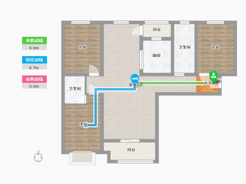 河北省-廊坊市-大厂云樾东方-93.08-户型库-动静线