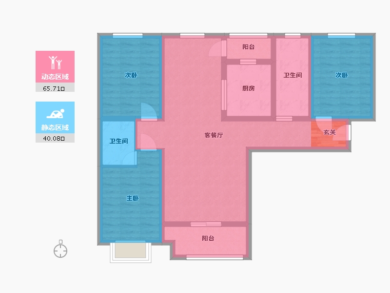 河北省-廊坊市-大厂云樾东方-93.08-户型库-动静分区