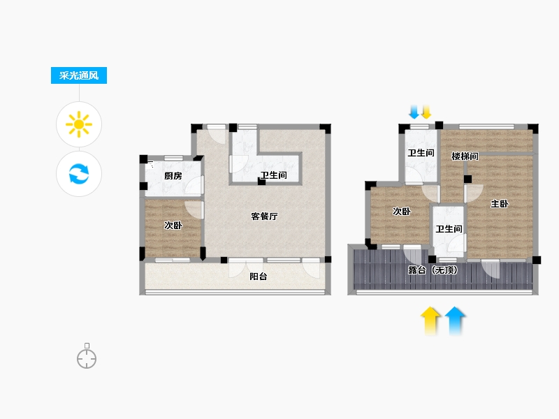 湖北省-武汉市-花博汇・桃李春风-112.00-户型库-采光通风