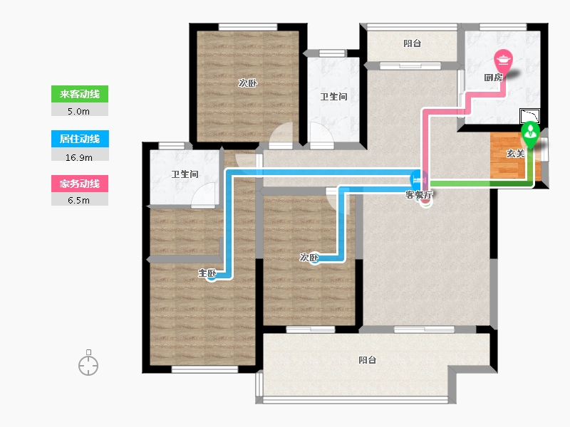 河南省-郑州市-绿都澜湾-120.01-户型库-动静线