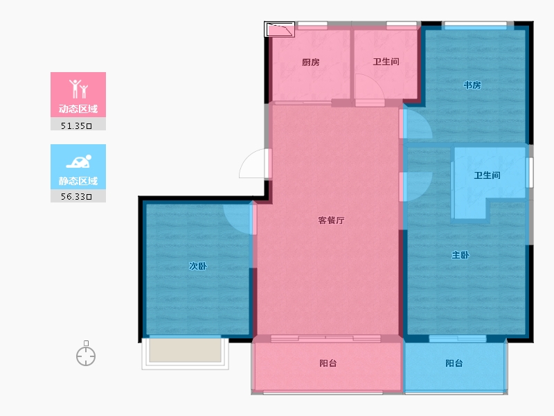 山东省-青岛市-青特小镇-98.00-户型库-动静分区