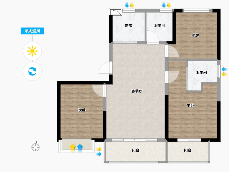 山东省-青岛市-青特小镇-98.00-户型库-采光通风