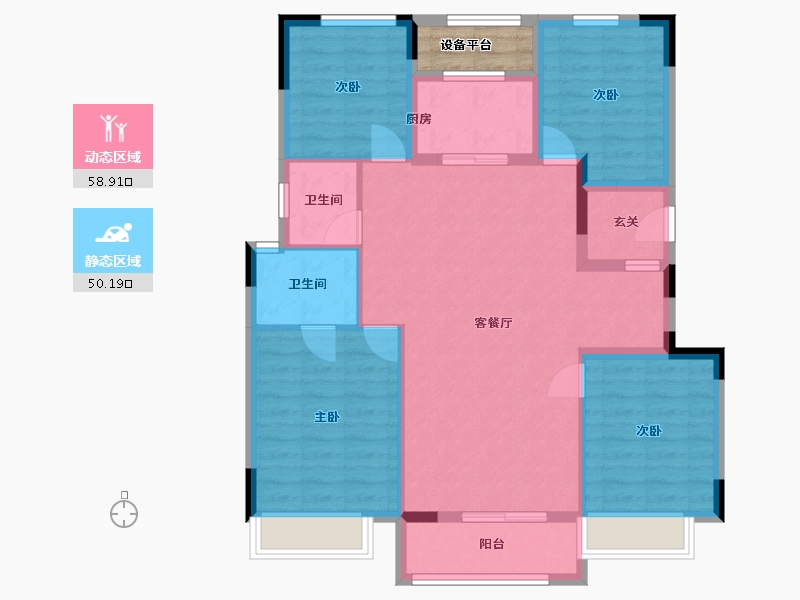 浙江省-湖州市-奥园誉尚府-101.01-户型库-动静分区