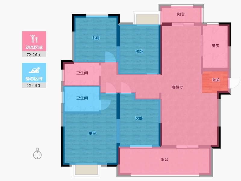 湖南省-长沙市-长沙亿达智造小镇-114.77-户型库-动静分区