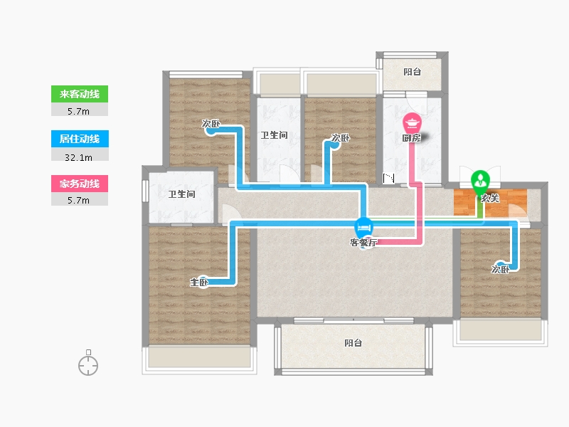 江苏省-扬州市-中信泰富锦辰-112.80-户型库-动静线