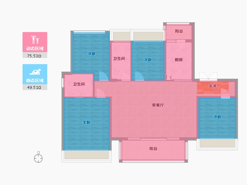 江苏省-扬州市-中信泰富锦辰-112.80-户型库-动静分区