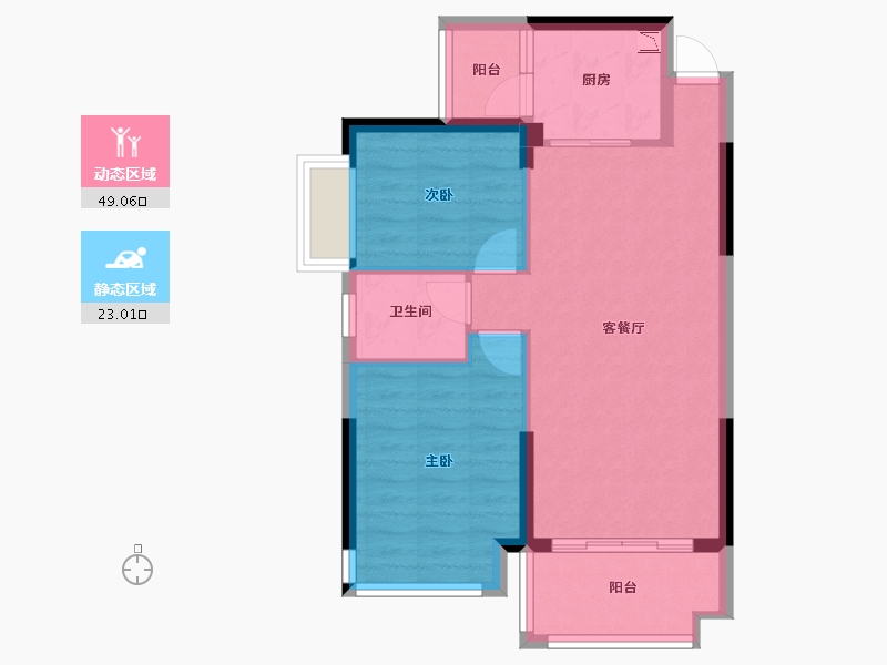 广西壮族自治区-防城港市-桂海高新未来城-64.62-户型库-动静分区