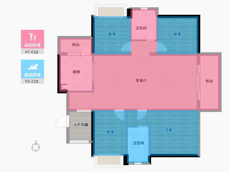 广东省-深圳市-实地・常春藤-110.09-户型库-动静分区