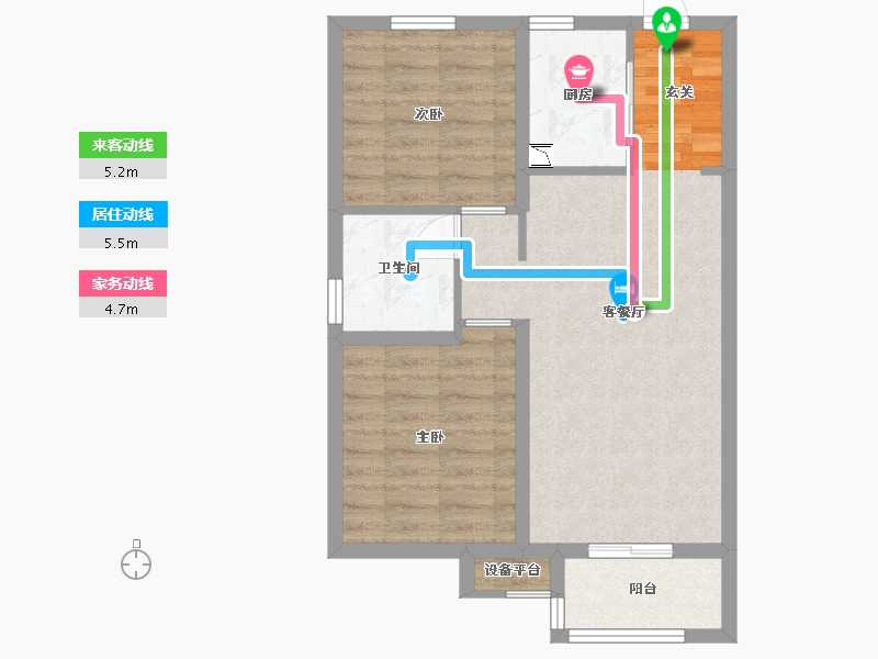 河北省-石家庄市-万科正定文化村-62.35-户型库-动静线