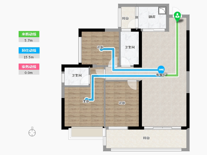 广西壮族自治区-桂林市-新外滩-94.30-户型库-动静线