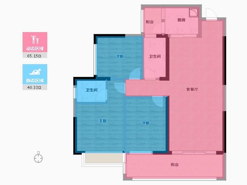 广西壮族自治区-桂林市-新外滩-94.30-户型库-动静分区