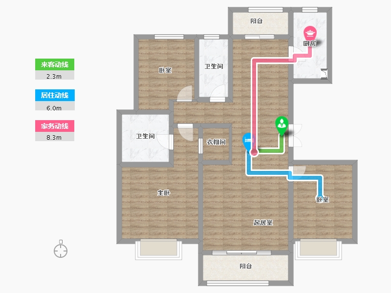 河南省-许昌市-万丰・铂金悦府-110.11-户型库-动静线